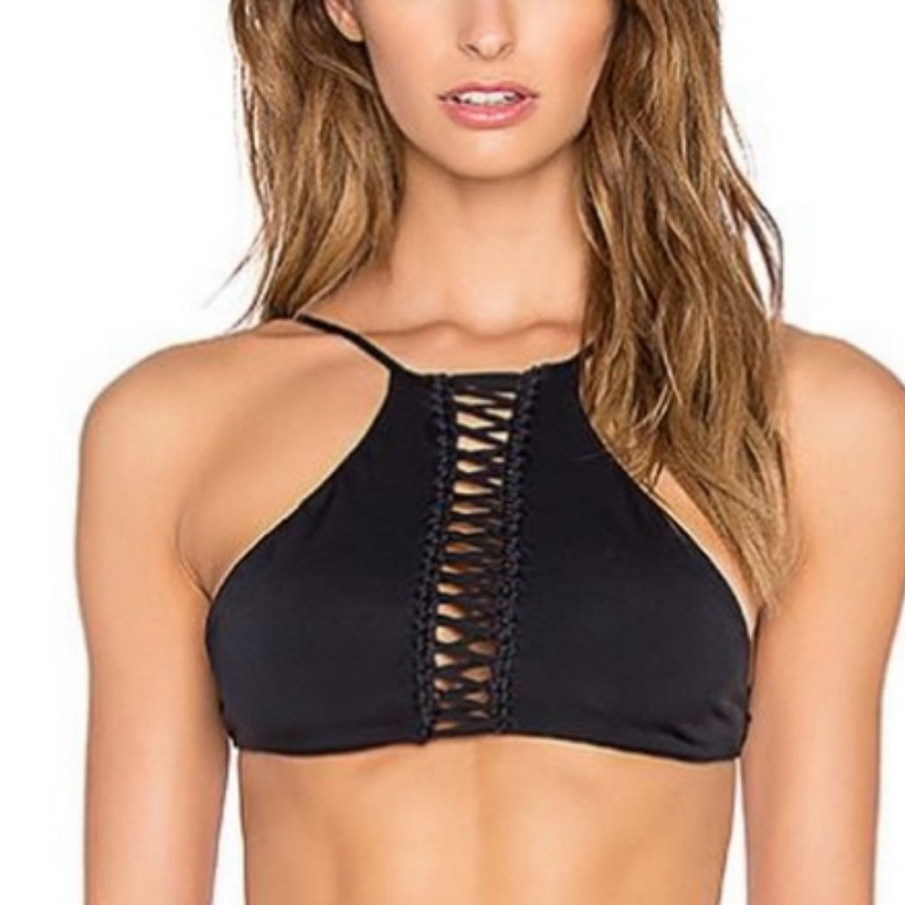 Indah Lynx Solid High Neck REVERSIBLE Top